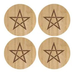 Untersetzer Mit Pentagramm 4 St.