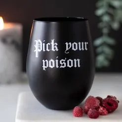 Wähle Dein Gift Weinglas -Karnevalskostüme Herren Verkäufe pick your poison weinglas pick your poison wine glass halloween homeware gothic homeware 53394 03