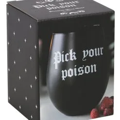 Wähle Dein Gift Weinglas -Karnevalskostüme Herren Verkäufe pick your poison weinglas pick your poison wine glass halloween homeware gothic homeware 53394 05