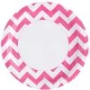 Zick-Zack Pappteller Pink 8 St. 2 Zick-Zack Pappteller Pink 8 St. -Karnevalskostüme Herren Verkäufe pinke zick zack pappteller tischdekoration sommerparty zickzack muster paper plates 35760