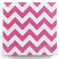 Zick-Zack Servietten Pink 20 St.