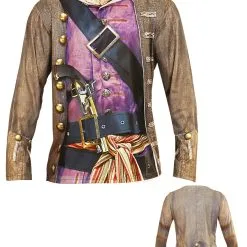 Piratenshirt Mit Photodruck -Karnevalskostüme Herren Verkäufe piraten shirt kostuemzubehoer seeraeuber hemd pirate longsleeve piratenkostuem 29393 4