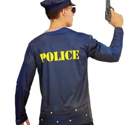 US Cop Shirt Longsleeve 7 US Cop Shirt Longsleeve -Karnevalskostüme Herren Verkäufe police officer t shirt polizei kostuem berufsuniform kostuem stripper kostuem 29379 3