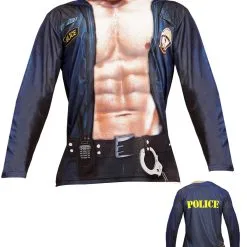 US Cop Shirt Longsleeve 8 US Cop Shirt Longsleeve -Karnevalskostüme Herren Verkäufe police officer t shirt polizei kostuem berufsuniform kostuem stripper kostuem 29379 4