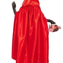 Roter Kapuzenumhang Aus Satin -Karnevalskostüme Herren Verkäufe roter satin umhang maerchen kostuemzubehoer red satin cape 29377 3