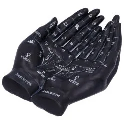 Schwarze Chiromantie-Hände Teelichthalter -Karnevalskostüme Herren Verkäufe schwarze handlese haende kerzenhalter schwarze chiromantie haende teelichthalter 51059 05