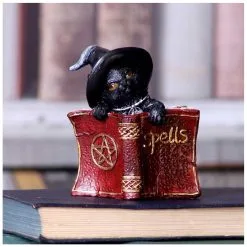 Schwarzes Hexenkätzchen Mit Rotem Zauberbuch 8,2cm 13 Schwarzes Hexenkätzchen Mit Rotem Zauberbuch 8,2cm -Karnevalskostüme Herren Verkäufe schwarze hexenkatze mit rotem zauberbuch black witchs cat familiar with red grimoire gothic deko und figuren 52417 6