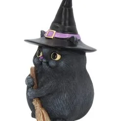 Schwarze Katze Mit Besen & Hexenhut -Karnevalskostüme Herren Verkäufe schwarze katze mit hexenhut black cat with witch hat and broom gothic figur geschenkartikel 39255 02