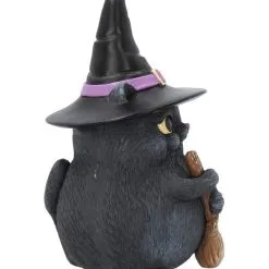 Schwarze Katze Mit Besen & Hexenhut -Karnevalskostüme Herren Verkäufe schwarze katze mit hexenhut black cat with witch hat and broom gothic figur geschenkartikel 39255 06