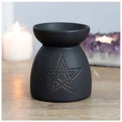 Schwarzer Pentagramm Duftöl Brenner -Karnevalskostüme Herren Verkäufe schwarze pentagram duftoel lampe schwarzer pentagram duftoel brenner black pentagram fragrance oil lamp 50641 03