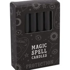 Schwarze "Schutz" Hexenkerzen 12 St.