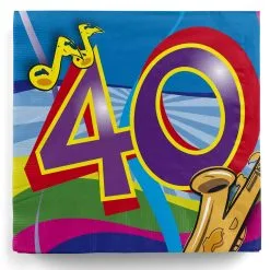 40. Geburtstag Servietten Swirls
