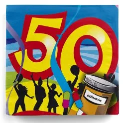 50. Geburtstag Servietten Swirls