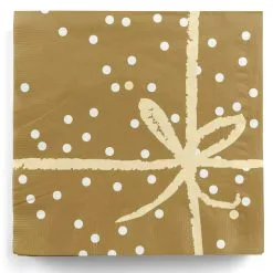 Servietten Gold Mit Schleife 20 St.