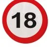 Papier-Serviette Verkehrsschild 18 -Karnevalskostüme Herren Verkäufe serviette verkehrsschild 18 papierservietten mit der jubilaeumszahl achtzehn rot weisse servietten mit schwarzer 18 geburtstagsparty accessoire 8802095