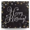 Glamour Happy Birthday Servietten 16 St. 1 Glamour Happy Birthday Servietten 16 St. -Karnevalskostüme Herren Verkäufe servietten happy birthday gold schwarz edle geburtstags servietten geburtstags tischdekoration 28391 01