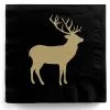 Hirsch Silhouette Servietten Schwarz Gold 20 St. -Karnevalskostüme Herren Verkäufe servietten hirsch silhouette schwarz gold 20 stueck festtags und weihnachts servietten stag napkins black gold 50373 2