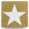 20 Gold-weiße Stern Servietten