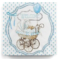 Servietten Willkommen Blau 20 St.