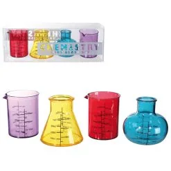 Schnapsglas-Set Chemie-Labor 5 Schnapsglas-Set Chemie-Labor -Karnevalskostüme Herren Verkäufe shooter glaeser chemie labor bunte reagenz schnapsglaeser csd likoer shooter 29655 2
