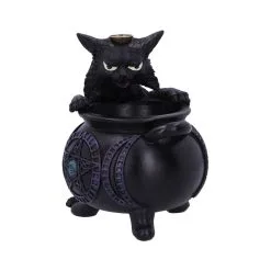 Spite's Hexenkessel Backflow Räucherkegelhalter 12 Spite's Hexenkessel Backflow Räucherkegelhalter -Karnevalskostüme Herren Verkäufe spites hexenkessel raeucherkegelhalter gothic und halloween wohnungsdeko cat with cauldron backflow incense burner 51792 3