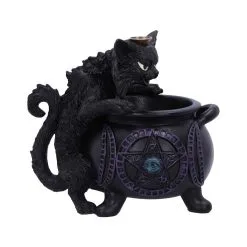Spite's Hexenkessel Backflow Räucherkegelhalter 11 Spite's Hexenkessel Backflow Räucherkegelhalter -Karnevalskostüme Herren Verkäufe spites hexenkessel raeucherkegelhalter gothic und halloween wohnungsdeko cat with cauldron backflow incense burner 51792 4