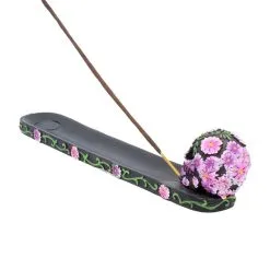 Sugar Skull Mit Blumen Räucherstäbchen Halter -Karnevalskostüme Herren Verkäufe sugar skull mit flowers raeucherstaebchen halter sugar skull with flowers incense burner 50735 04