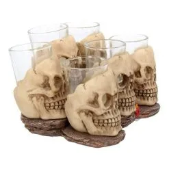 Totenschädel Schnapsglas Set 6 St. 11 Totenschädel Schnapsglas Set 6 St. -Karnevalskostüme Herren Verkäufe totenkopf schnapsglas set totenschaedel schnapsglaeser skull shot glass set 50743 06