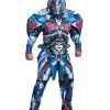 Deluxe Transformers Optimus Prime Muskelkostüm -Karnevalskostüme Herren Verkäufe transformers optimus prime muskelkostuem deluxe superhelden verkleidung comic con optimus prime adult costume 35863
