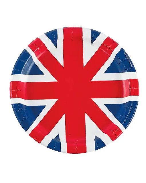 Union Jack Tellerset 8 St. -Karnevalskostüme Herren Verkäufe united kingdom pappteller england pappteller fanartikel england uk paper plates 24337