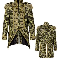 Gold-schwarzer Venezianischer Militärfrack -Karnevalskostüme Herren Verkäufe venezianischer militaerfrack schwarz gold herrenfrack uniformkostuem bild4 27472