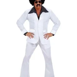 Weißer 70´s Disco Partyanzug -Karnevalskostüme Herren Verkäufe weisser night fever partyanzug 70er jahre disco anzug 70s white disco suit 36833 03