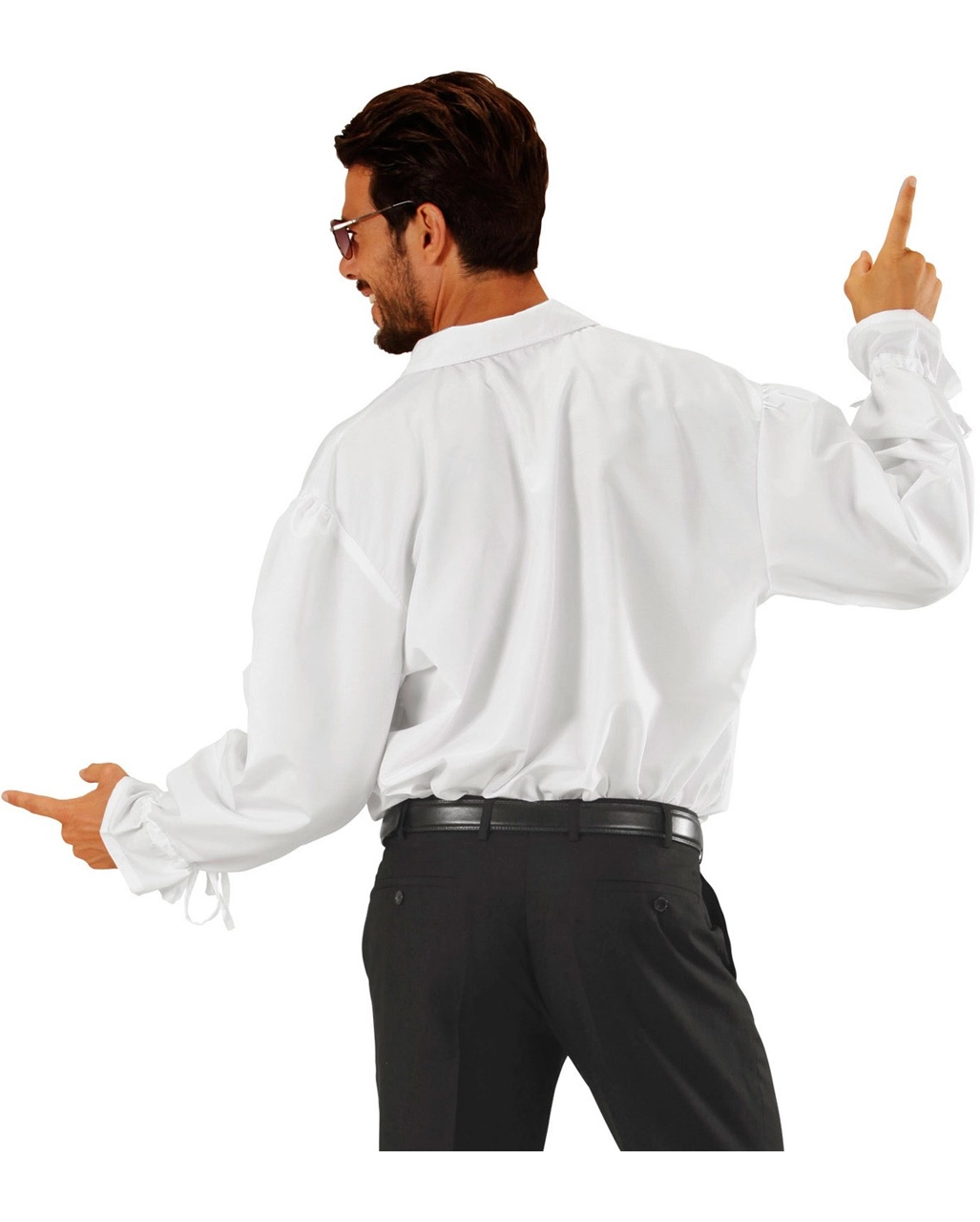 Weißes Herrenhemd Mit Rüschen & Knöpfen 5 Weißes Herrenhemd Mit Rüschen & Knöpfen – Bild 3